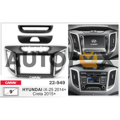 Carav 22-949: 9" Hyundai Creta 2015+, iX-25 2014+