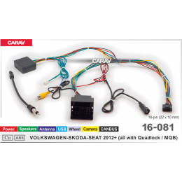 Carav 16-081: CAN-HiWorld VOLKSWAGEN-SKODA-SEAT 2012+ (all with Quadlock / MQB)