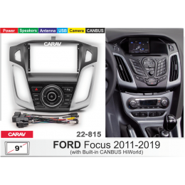 Carav 22-815: 9" Ford Focus 11+ черная Ver. 2 встроенный CANBUS HiWorld полный комплект