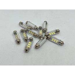 Светодиод T11 11х39 6 SMD 2835 CL GLASS W 12V 3515