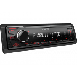 Kenwood KMM-105RY (USB+AUX Красная/1RCA)