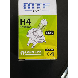 MTF Light Long Life H4 60\55w 12V +30% (1шт) 64193SUP Лампа галоген Картон 10шт упаковка