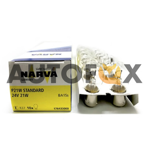 Narva N-17643  P21W(BA15s) 24V/21W 1-контакт