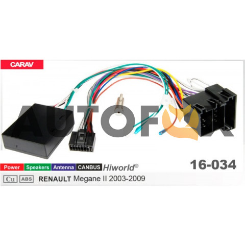 Carav 16-034: CAN-HiWorld RENAULT Megane 2002-2009