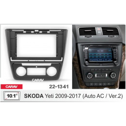 Carav 22-1341 10.1"  РАМКА  SKODA Yeti 09-17 Auto A/C (Ver.2) черная